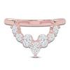 Thumbnail Image 3 of Created By Jared Studio Lab-Grown Pear-Shaped & Oval-Cut Diamond Anniversary Ring 1/2 ct tw 14K Rose Gold