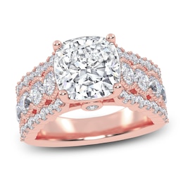 Cushion-Cut Created By Jared Studio Lab-Grown Diamond Engagement Ring 4-3/4 ct tw 14K Rose Gold