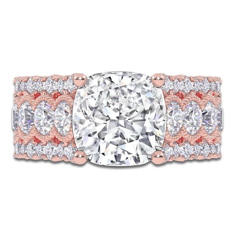 Main Image 3 of Cushion-Cut Created By Jared Studio Lab-Grown Diamond Engagement Ring 4-3/4 ct tw 14K Rose Gold
