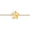 Thumbnail Image 2 of Children's Diamond Flower Bracelet 1/20 ct tw 14K Yellow Gold 6"