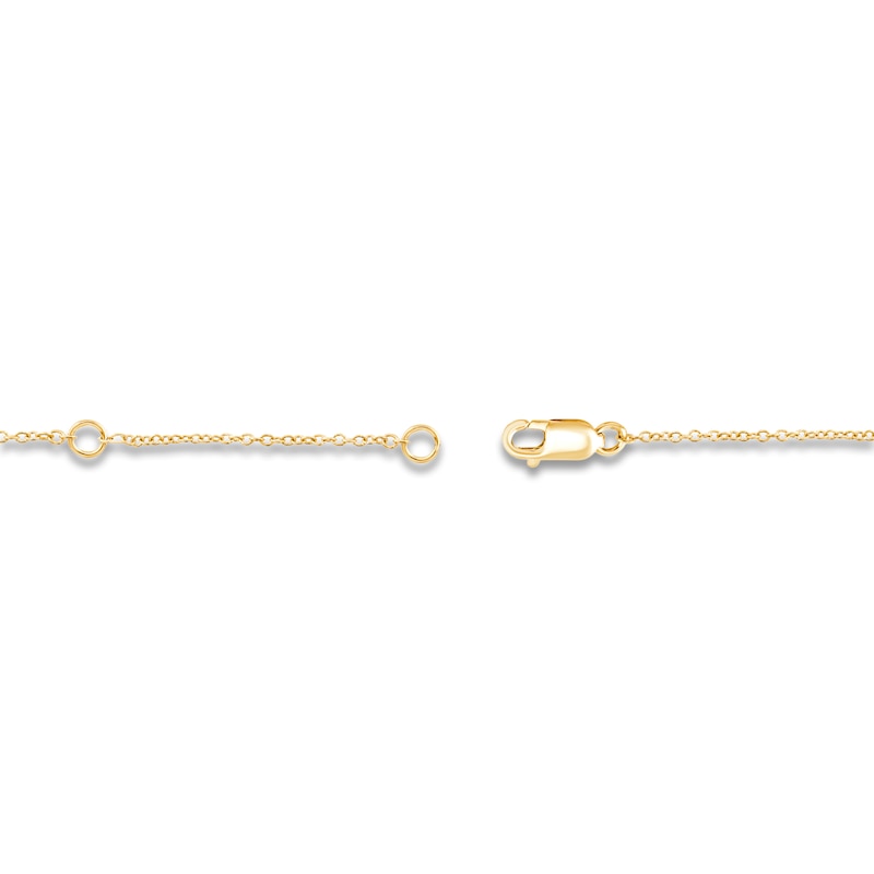 Main Image 3 of Children's Diamond Flower Bracelet 1/20 ct tw 14K Yellow Gold 6"
