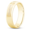 Thumbnail Image 2 of Heart & Heartbeat Engraved Wedding Band 14K Yellow Gold 6mm