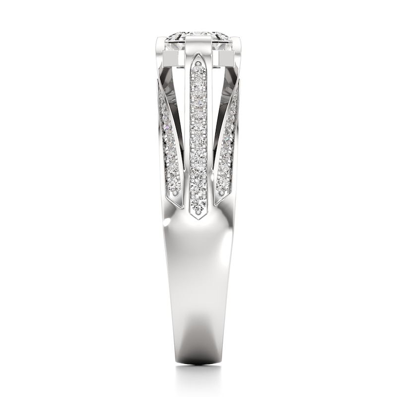 Main Image 3 of J'Lure Lab-Grown Diamond Imperial-Emerald Step-Cut Engagement Ring 1-3/8 ct tw 18K White Gold