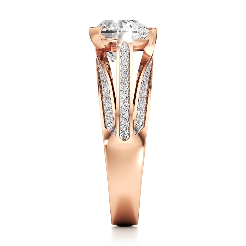 Main Image 3 of J'Lure Lab-Grown Diamond Heart Brilliant-Cut Engagement Ring 2-3/8 ct tw 18K Rose Gold
