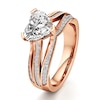 Thumbnail Image 4 of J'Lure Lab-Grown Diamond Heart Brilliant-Cut Engagement Ring 2-3/8 ct tw 18K Rose Gold