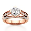 Thumbnail Image 1 of J'Lure Lab-Grown Diamond Octagon Step-Cut Engagement Ring 2-3/8 ct tw 18K Rose Gold