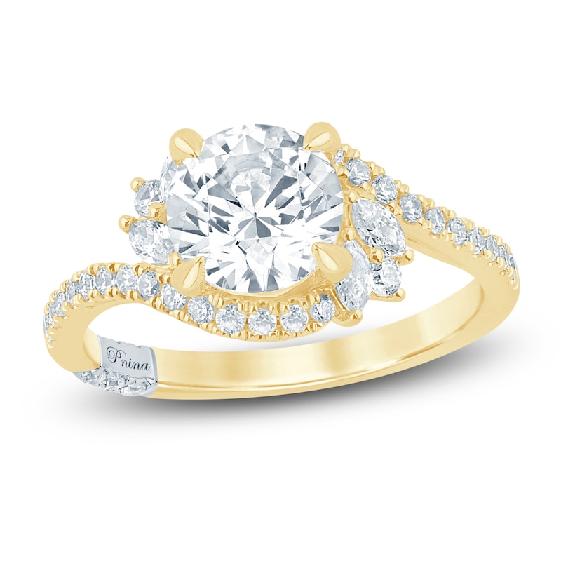 Pnina Tornai Round-Cut Lab-Grown Diamond Bypass Ring 2 ct tw 14K Gold