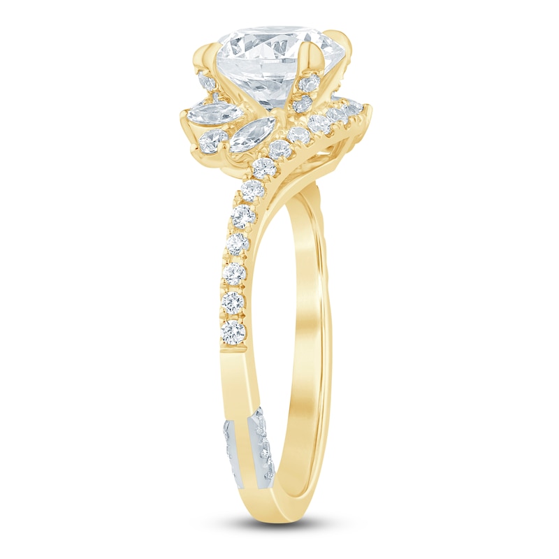 Main Image 2 of Pnina Tornai Round-Cut Lab-Grown Diamond Bypass Ring 2 ct tw 14K Yellow Gold