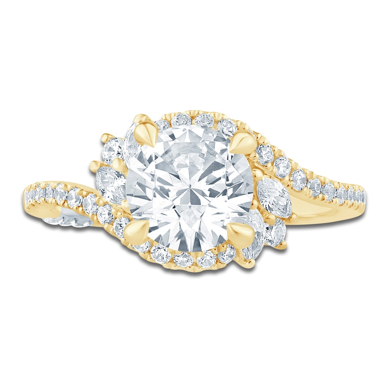 Main Image 3 of Pnina Tornai Round-Cut Lab-Grown Diamond Bypass Ring 2 ct tw 14K Yellow Gold