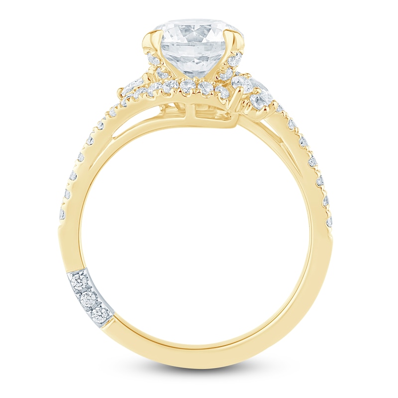 Main Image 4 of Pnina Tornai Round-Cut Lab-Grown Diamond Bypass Ring 2 ct tw 14K Yellow Gold