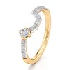 Thumbnail Image 4 of J'Lure Octagon Step-Cut Lab-Grown Diamond Contour Wedding Band 3/8 ct tw 18K Yellow Gold
