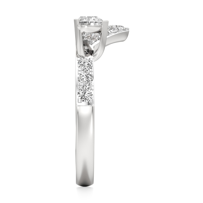 Main Image 3 of J'Lure Heart Brilliant-Cut Lab-Grown Diamond Contour Wedding Band 3/4 ct tw 18K White Gold
