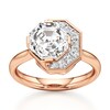 Thumbnail Image 1 of J'Lure Octagon Step-Cut Lab-Grown Diamond Half-Halo Engagement Ring 3-1/6 ct tw 18K Rose Gold