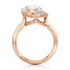 Thumbnail Image 2 of J'Lure Octagon Step-Cut Lab-Grown Diamond Half-Halo Engagement Ring 3-1/6 ct tw 18K Rose Gold