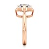 Thumbnail Image 3 of J'Lure Octagon Step-Cut Lab-Grown Diamond Half-Halo Engagement Ring 3-1/6 ct tw 18K Rose Gold
