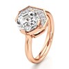 Thumbnail Image 4 of J'Lure Octagon Step-Cut Lab-Grown Diamond Half-Halo Engagement Ring 3-1/6 ct tw 18K Rose Gold