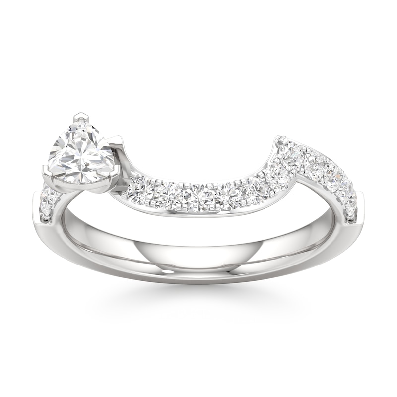 Main Image 1 of J'Lure Trillion Curved Brilliant-Cut Lab-Grown Diamond Contour Wedding Band 5/8 ct tw 18K White Gold