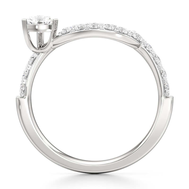 Main Image 2 of J'Lure Trillion Curved Brilliant-Cut Lab-Grown Diamond Contour Wedding Band 5/8 ct tw 18K White Gold