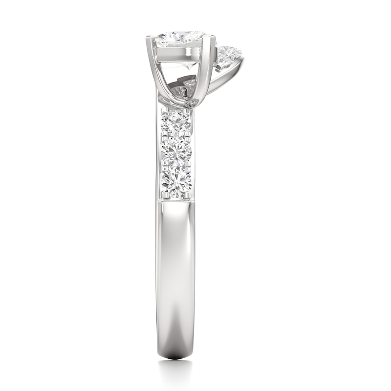 Main Image 3 of J'Lure Trillion Curved Brilliant-Cut Lab-Grown Diamond Contour Wedding Band 5/8 ct tw 18K White Gold
