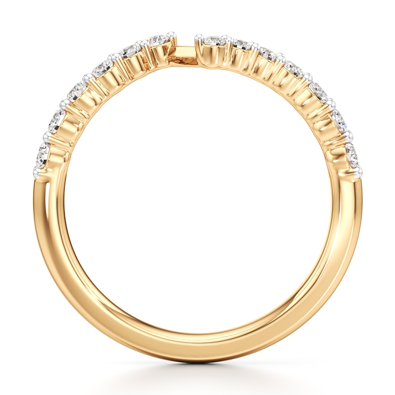 Main Image 2 of J'Lure Lab-Grown Diamond Contour Wedding Band 3/8 ct tw 18K Yellow Gold
