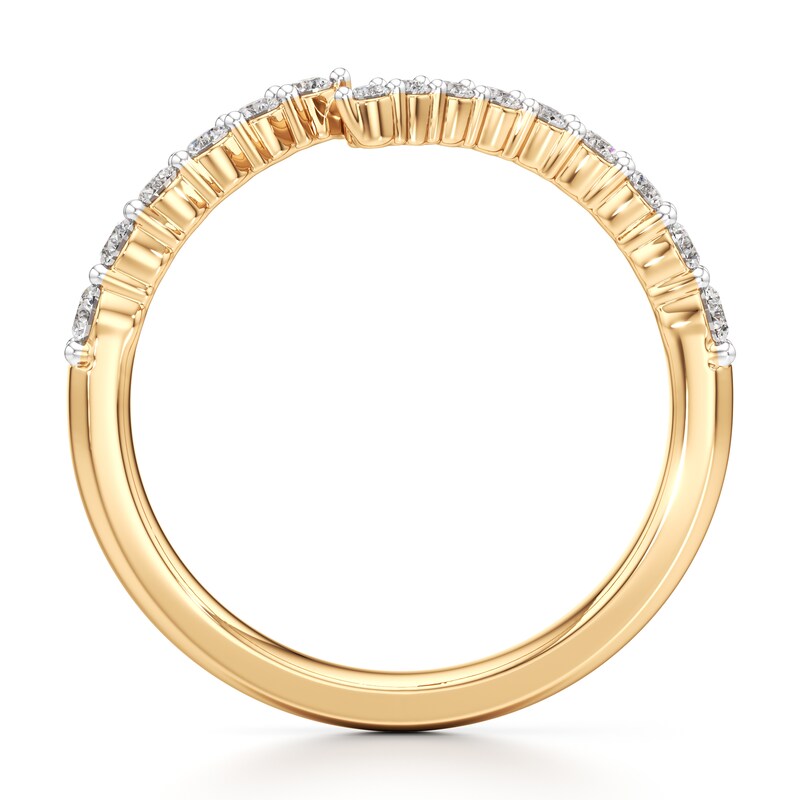 Main Image 2 of J'Lure Lab-Grown Diamond Contour Wedding Band 3/8 ct tw 18K Yellow Gold