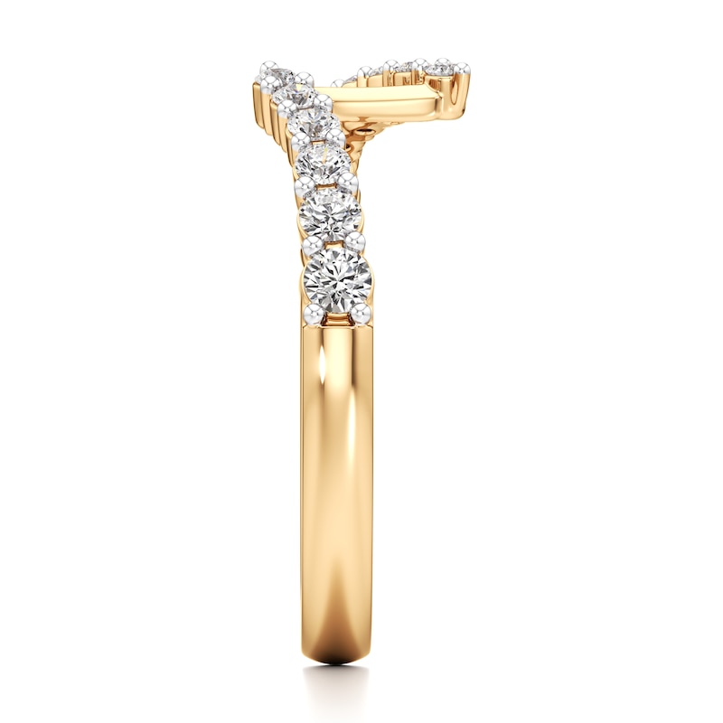 Main Image 3 of J'Lure Lab-Grown Diamond Contour Wedding Band 3/8 ct tw 18K Yellow Gold
