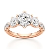Thumbnail Image 1 of J'Lure Hexagon Step-Cut Lab-Grown Diamond Engagement Ring 3-1/2 ct tw 18K Rose Gold