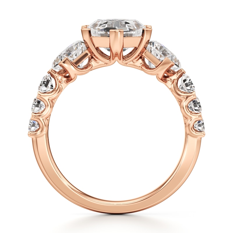 Main Image 2 of J'Lure Hexagon Step-Cut Lab-Grown Diamond Engagement Ring 3-1/2 ct tw 18K Rose Gold
