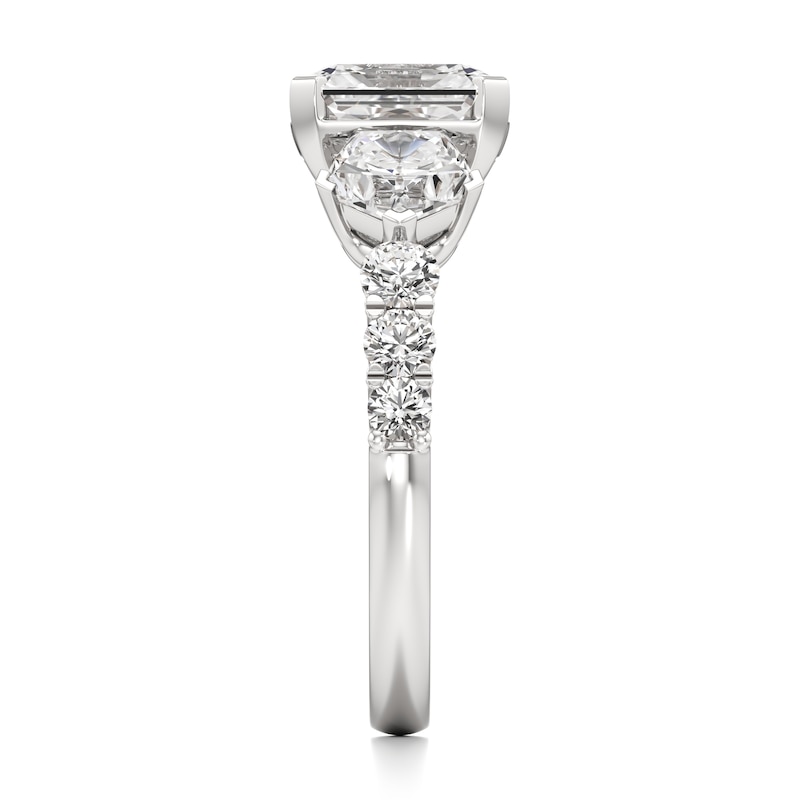 Main Image 3 of J'Lure Radiant Brilliant-Cut Lab-Grown Diamond Engagement Ring 3-1/2 ct tw 18K White Gold