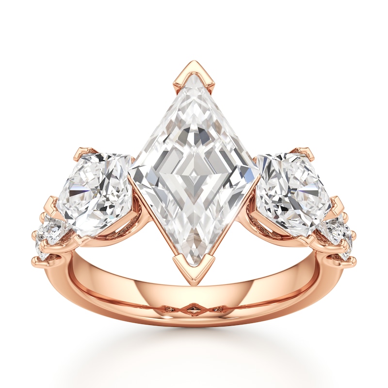 Main Image 1 of J'Lure Lozenge Step-Cut Lab-Grown Diamond Engagement Ring 5-1/3 ct tw 18K Rose Gold