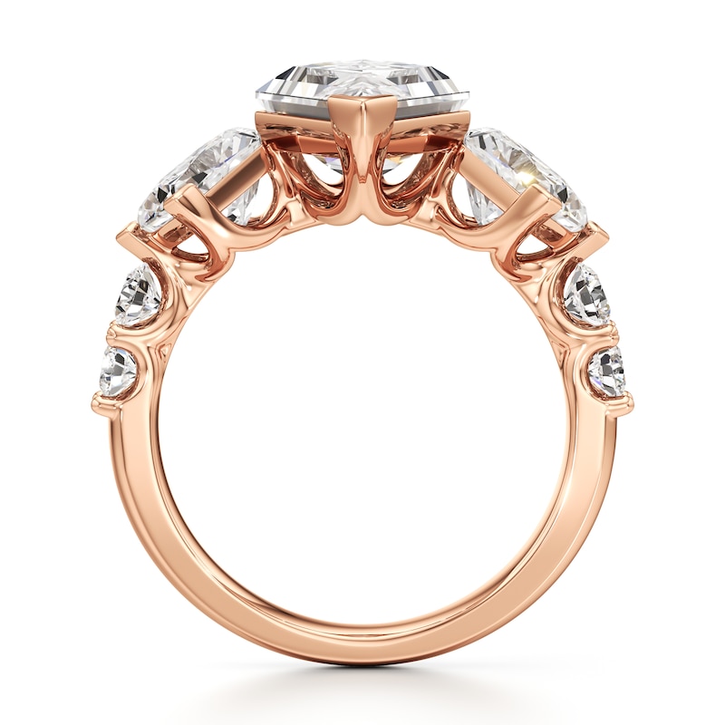 Main Image 2 of J'Lure Lozenge Step-Cut Lab-Grown Diamond Engagement Ring 5-1/3 ct tw 18K Rose Gold
