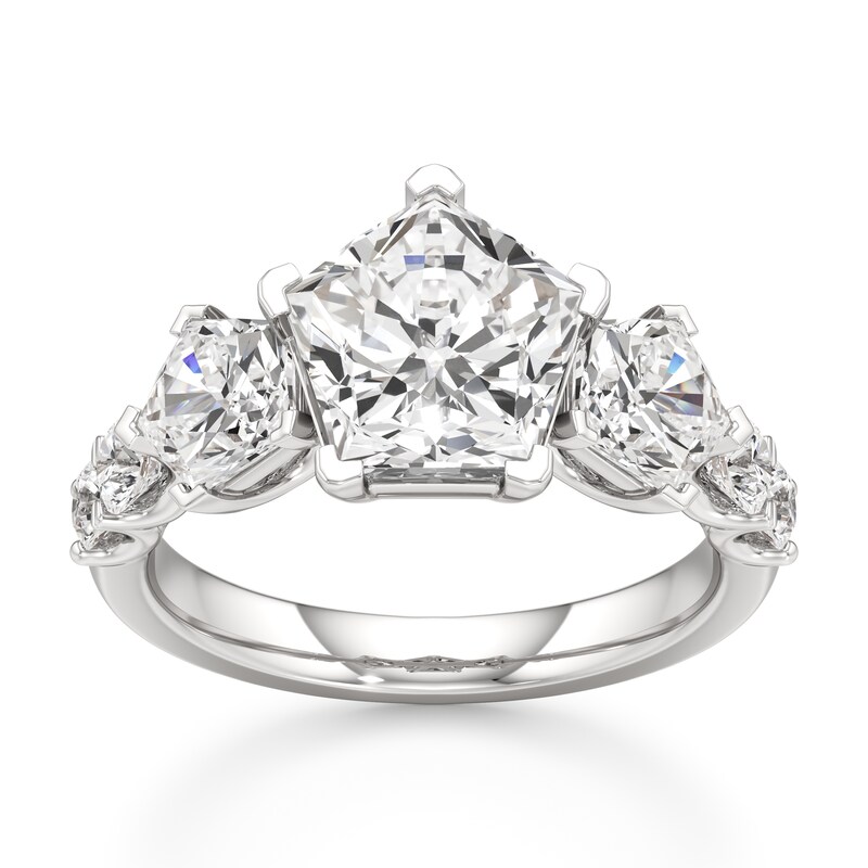 Main Image 1 of J'Lure Pentagon Brilliant-Cut Lab-Grown Diamond Engagement Ring 4-3/4 ct tw 18K White Gold