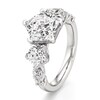 Thumbnail Image 4 of J'Lure Pentagon Brilliant-Cut Lab-Grown Diamond Engagement Ring 4-3/4 ct tw 18K White Gold