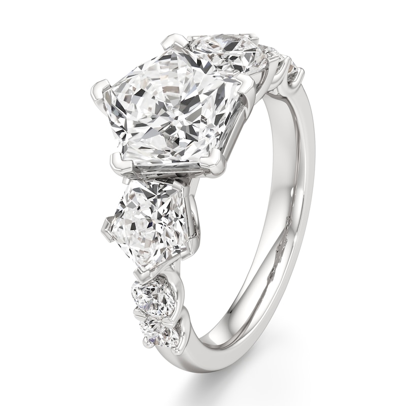 Main Image 4 of J'Lure Pentagon Brilliant-Cut Lab-Grown Diamond Engagement Ring 4-3/4 ct tw 18K White Gold