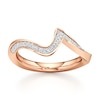 Thumbnail Image 1 of J'Lure Lab-Created Diamond Contour Wedding Band 1/5 ct tw 18K Rose Gold