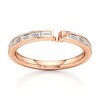 Thumbnail Image 1 of J'Lure Baguette-Cut Lab-Grown Diamond Contour Wedding Band 3/8 ct tw 18K Rose Gold
