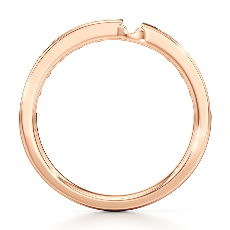 Main Image 2 of J'Lure Baguette-Cut Lab-Grown Diamond Contour Wedding Band 3/8 ct tw 18K Rose Gold