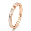 Thumbnail Image 4 of J'Lure Baguette-Cut Lab-Grown Diamond Contour Wedding Band 3/8 ct tw 18K Rose Gold