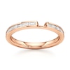 Thumbnail Image 1 of J'Lure Baguette-Cut Lab-Grown Diamond Contour Wedding Band 3/8 ct tw 18K Rose Gold