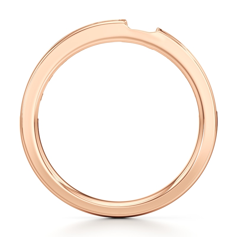 Main Image 2 of J'Lure Baguette-Cut Lab-Grown Diamond Contour Wedding Band 3/8 ct tw 18K Rose Gold