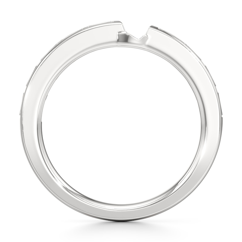 Main Image 2 of J'Lure Baguette-Cut Lab-Grown Diamond Contour Wedding Band 3/8 ct tw 18K White Gold