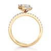 Thumbnail Image 2 of J'Lure Imperial-Emerald Step-Cut Lab-Grown Diamond Spiral Engagement Ring 1-3/8 ct tw 18K Yellow Gold