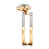 Thumbnail Image 3 of J'Lure Oval Step-Cut Lab-Grown Diamond Spiral Engagement Ring 1-3/8 ct tw 18K Yellow Gold