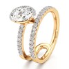 Thumbnail Image 4 of J'Lure Oval Step-Cut Lab-Grown Diamond Spiral Engagement Ring 1-3/8 ct tw 18K Yellow Gold