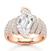 Thumbnail Image 1 of J'Lure Leaf Step-Cut Lab-Grown Diamond Engagement Ring 2-3/8 ct tw 18K Rose Gold