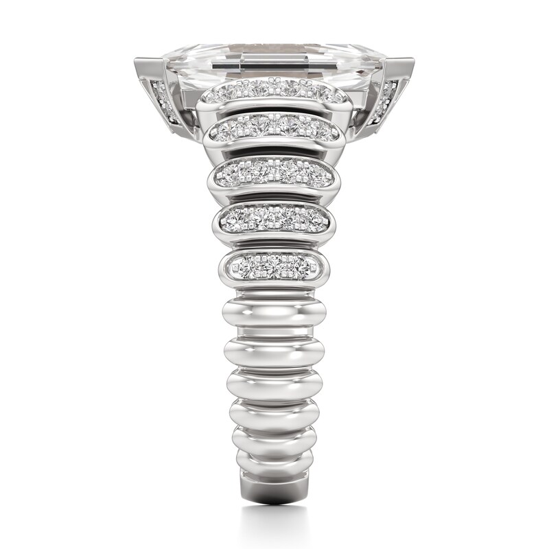 Main Image 3 of J'Lure Oval Portrait-Cut Lab-Grown Diamond Engagement Ring 3-3/8 ct tw 18K White Gold
