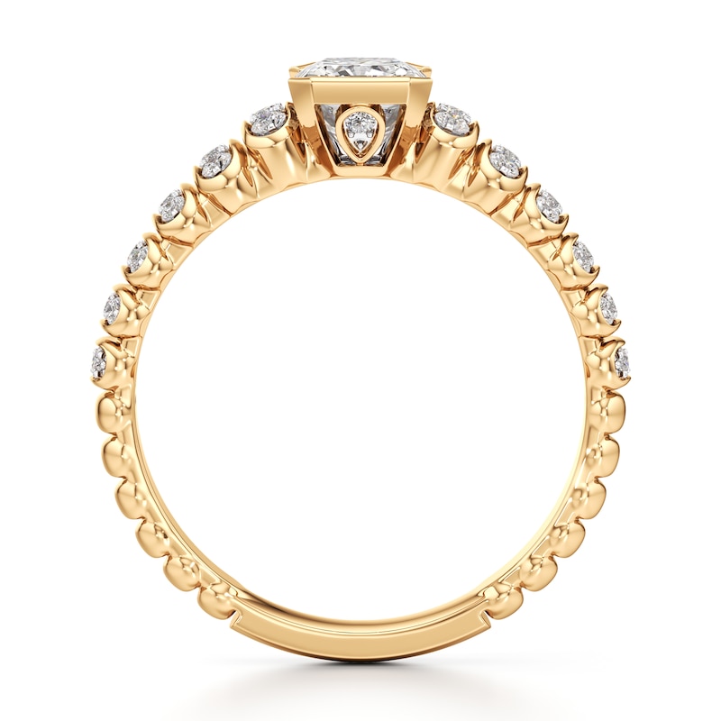 Main Image 2 of J'Lure Radiant Brilliant-Cut Lab-Grown Diamond Engagement Ring 1-1/4 ct tw 18K Yellow Gold