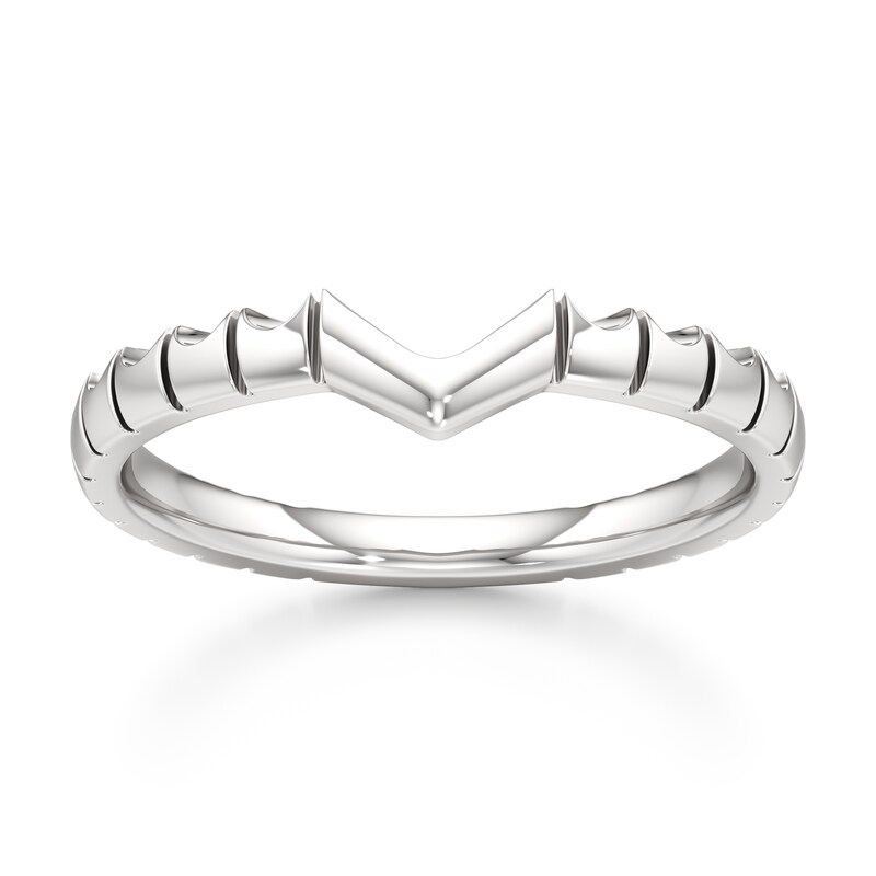 Main Image 1 of J'Lure Contour Wedding Band 18K White Gold
