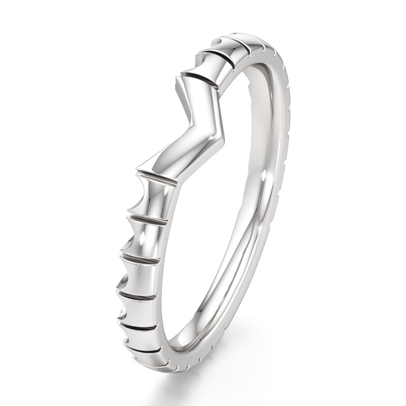 Main Image 4 of J'Lure Contour Wedding Band 18K White Gold