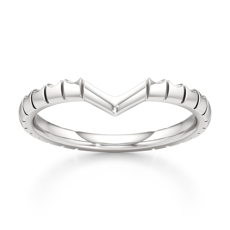 Main Image 1 of J'Lure Contour Wedding Band 18K White Gold